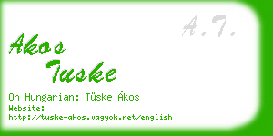 akos tuske business card
